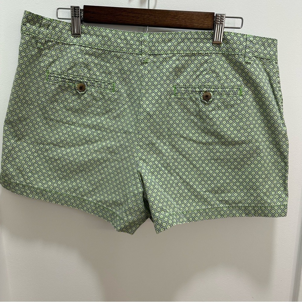 Gap Womens Green‎ Geometric Diamond Print Chino Shorts Size 12R